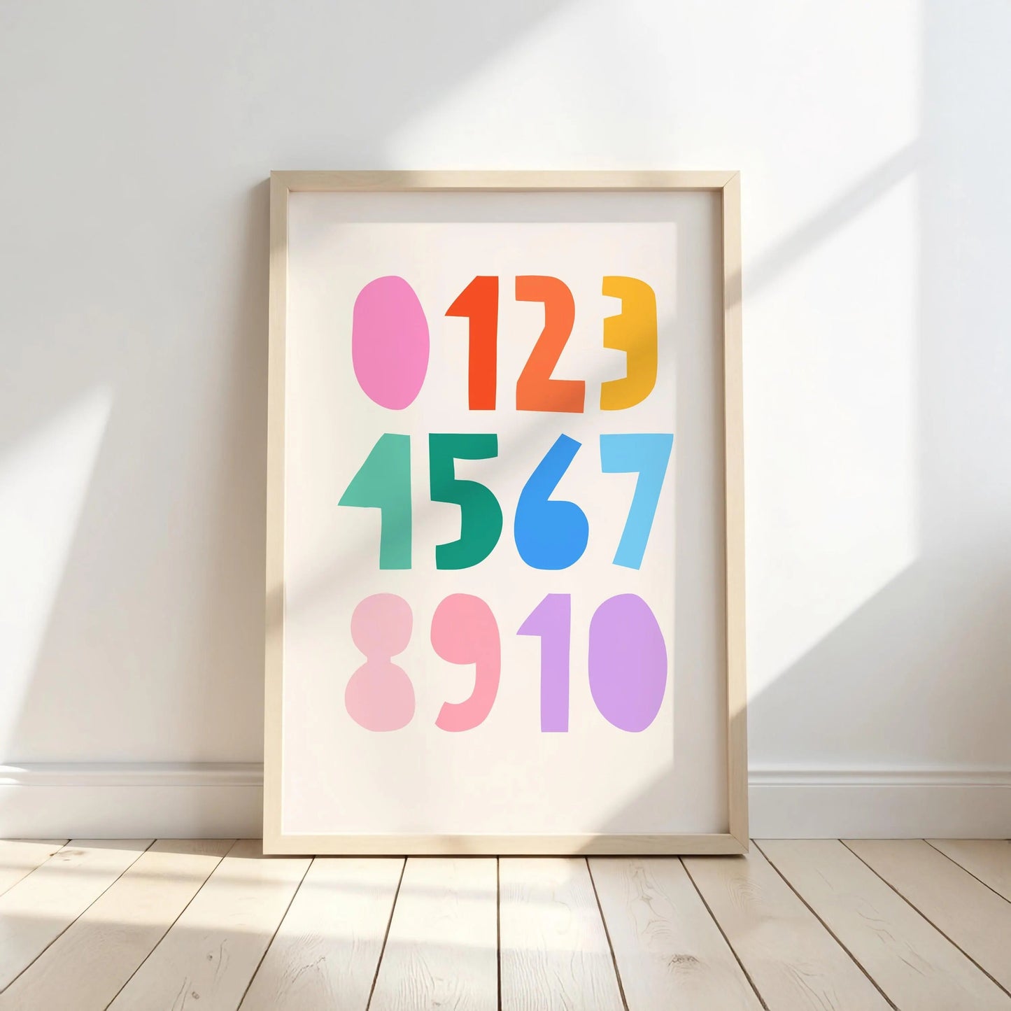 Vibrant Number Print for Kids - Fun Counting Poster - Educational Decor