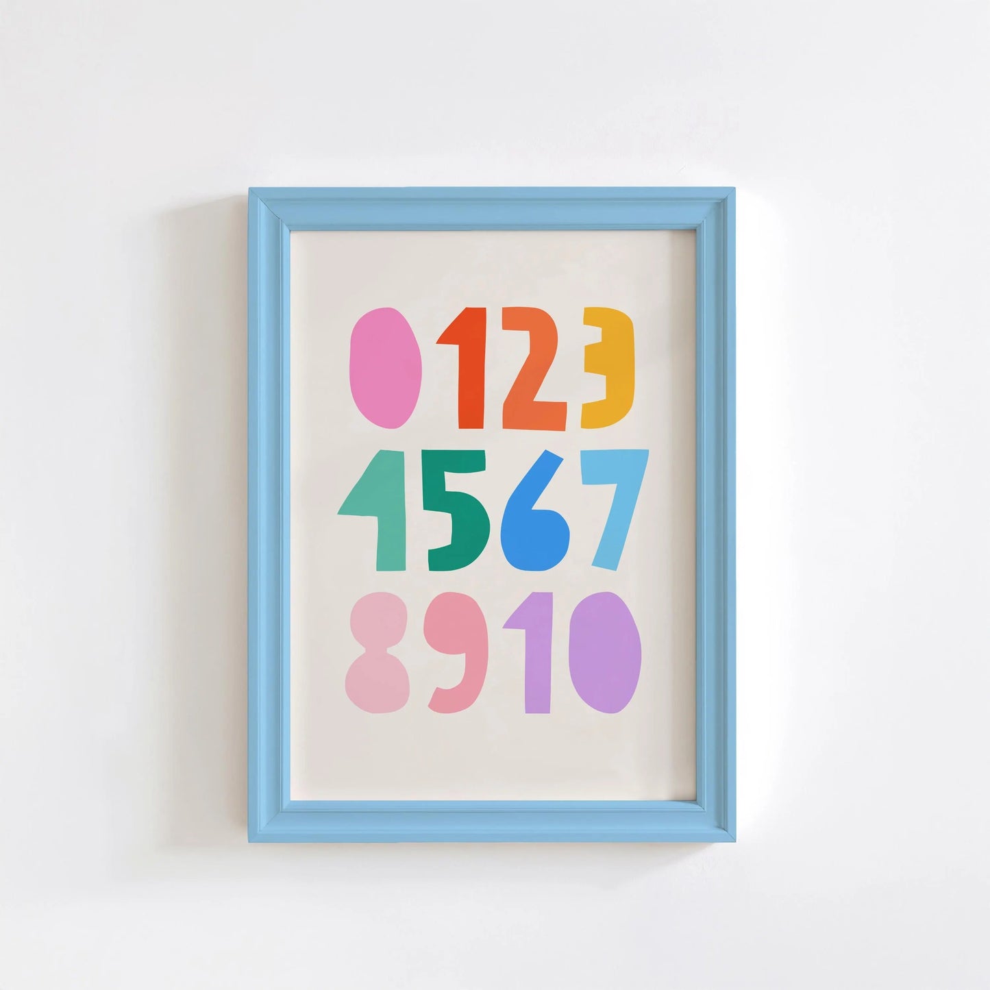 Vibrant Number Print for Kids - Fun Counting Poster - Educational Decor