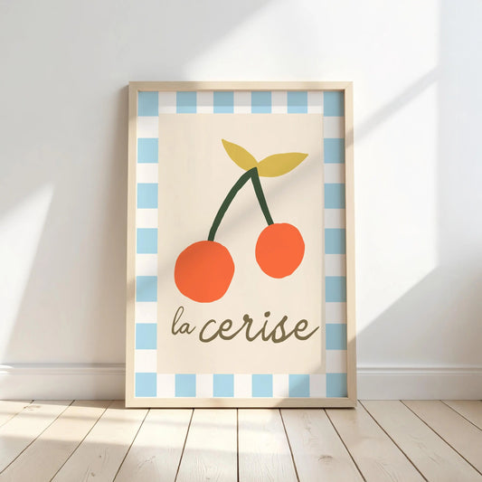 Whimsical Cherry Print – Cute Wall Art for Kids